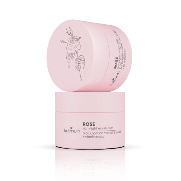Богат нощен овлажняващ крем за лицe Botanic Rose 50 ml - Image 3